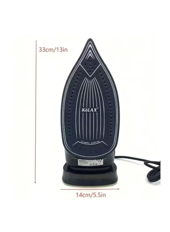 Kolax Professional Steam Iron with Non-Stick Soleplate - Adjustable Temperature & Variable Steam Control - 2200W High-Efficiency Iron for Frizz-Free Clothes - Sleek Design - Image 4